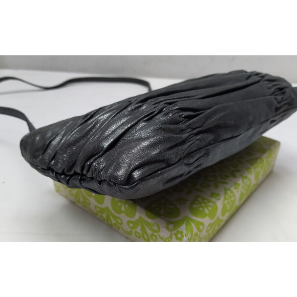 Michael Kors Metallic Gray Leather Zipper Closure Small Shoulder Bag - Picture 7 of 13